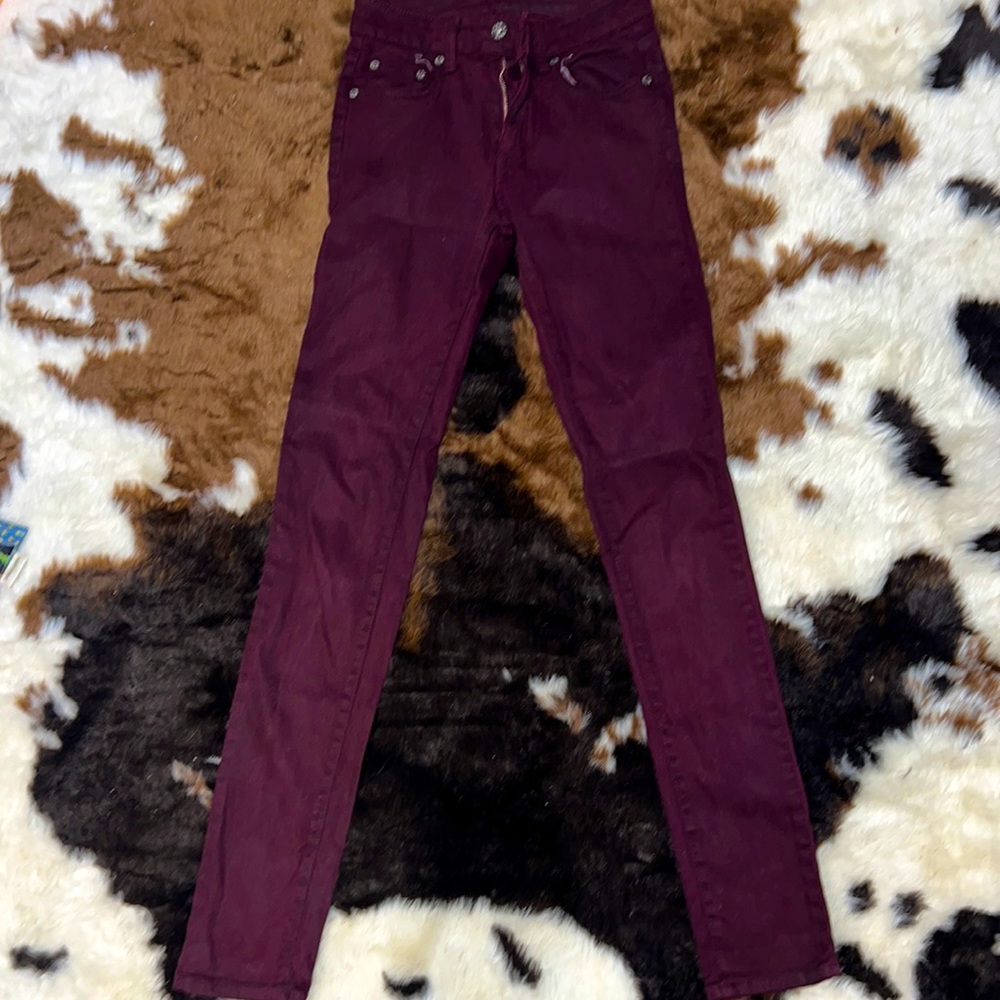 Maroon carmar size 24 stretch skinny leg jeans